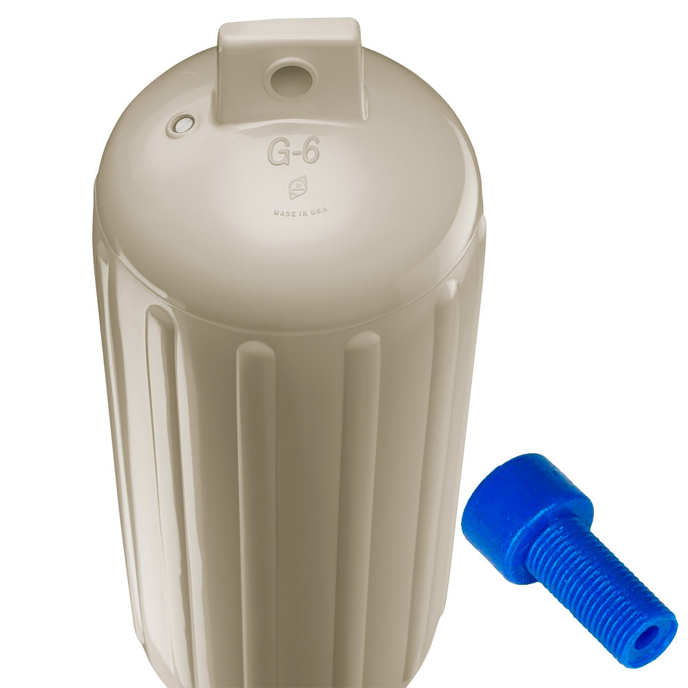 Polyform U.S., Polyform G-6 Twin Eye Fender 11" x 30" - Sand w/Adapter