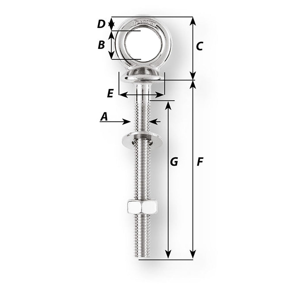 Wichard Marine, Wichard Eye Bolt - Diameter 5/32" - Length 4"