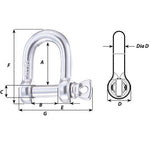 Wichard Marine, Wichard HR D Shackle - Diameter 15/32"