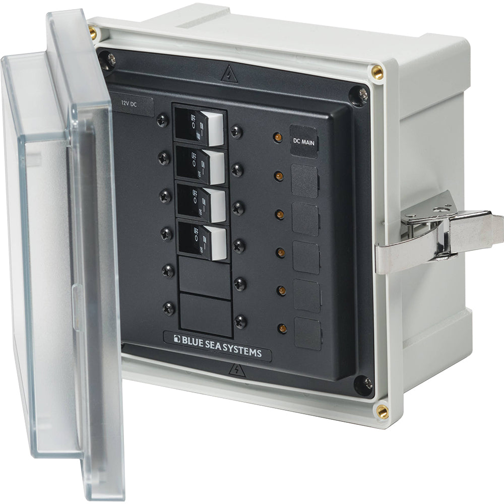 Blue Sea Systems, Blue Sea 3135 - SMS Panel Enclosure w/UL Main & 3 Branch (12/24V) - 12/24V DC