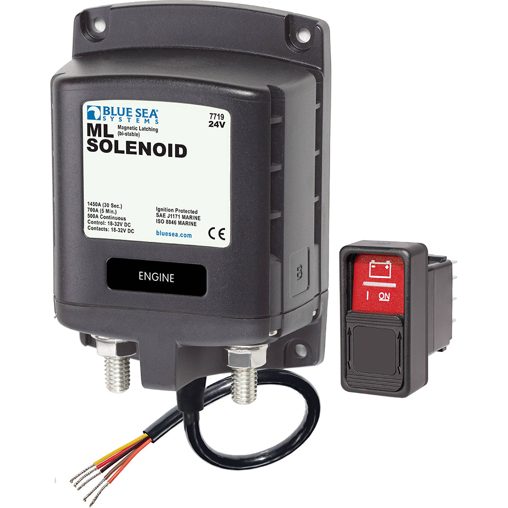 Blue Sea Systems, Blue Sea 7719 - ML-Series Solenoid Switch - Stripped Wire - 24V