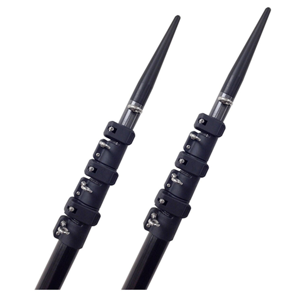Lee's Tackle, Lee's Tackle 16' Telescoping Carbon Fiber Outrigger Poles Sleeved f/TACO Bases
