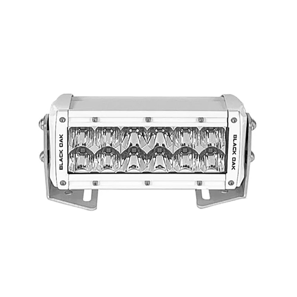 Black Oak LED, Black Oak Pro Series 3.0 Double Row 6" LED Light Bar - Combo Optics - White Housing
