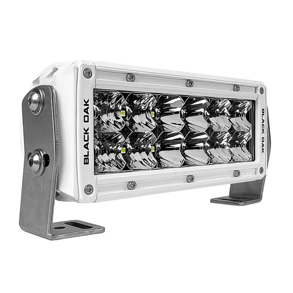 Black Oak LED, Black Oak Pro Series 3.0 Double Row 6" LED Light Bar - Combo Optics - White Housing