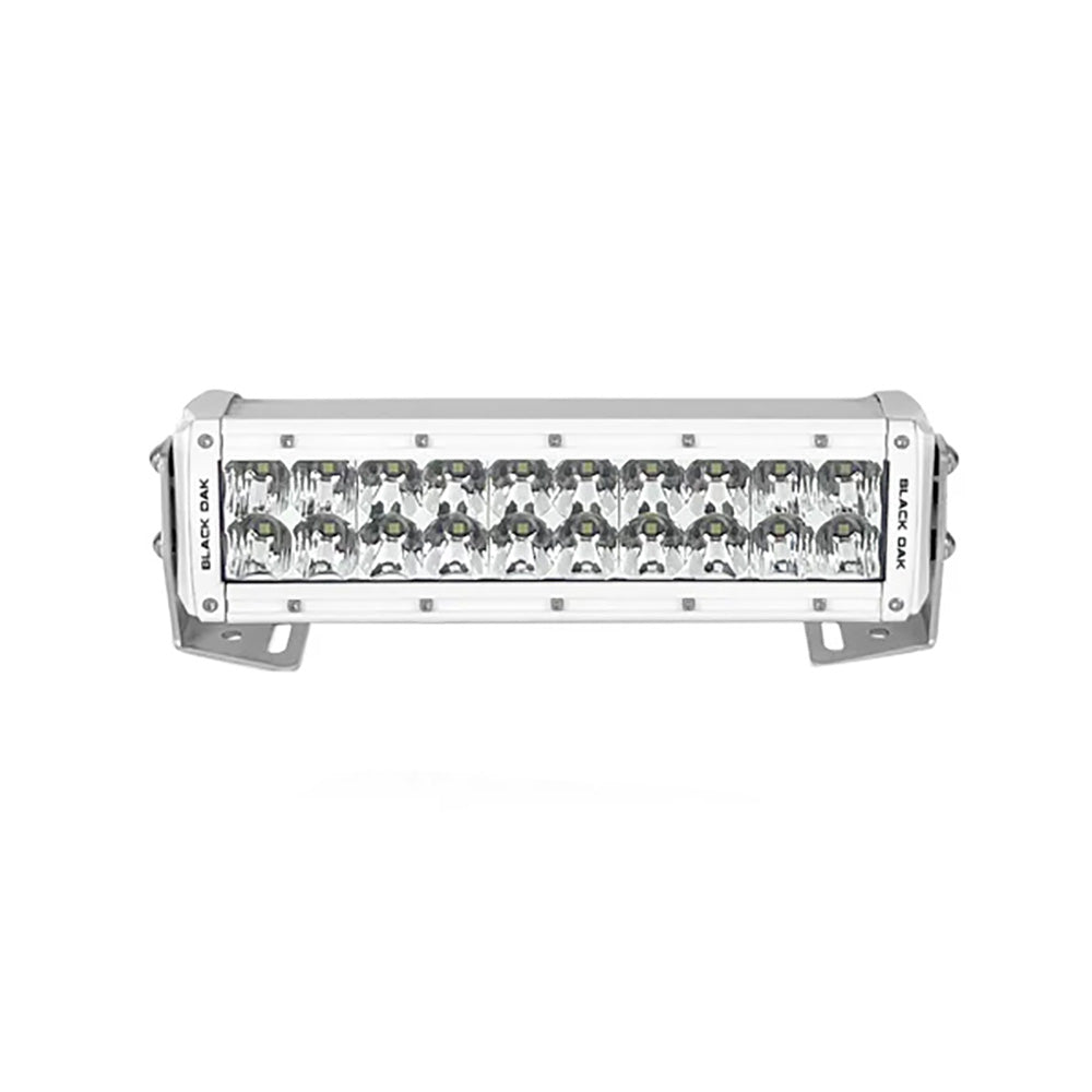 Black Oak LED, Black Oak Pro Series 3.0 Double Row 10" LED Light Bar - Combo Optics - White Housing