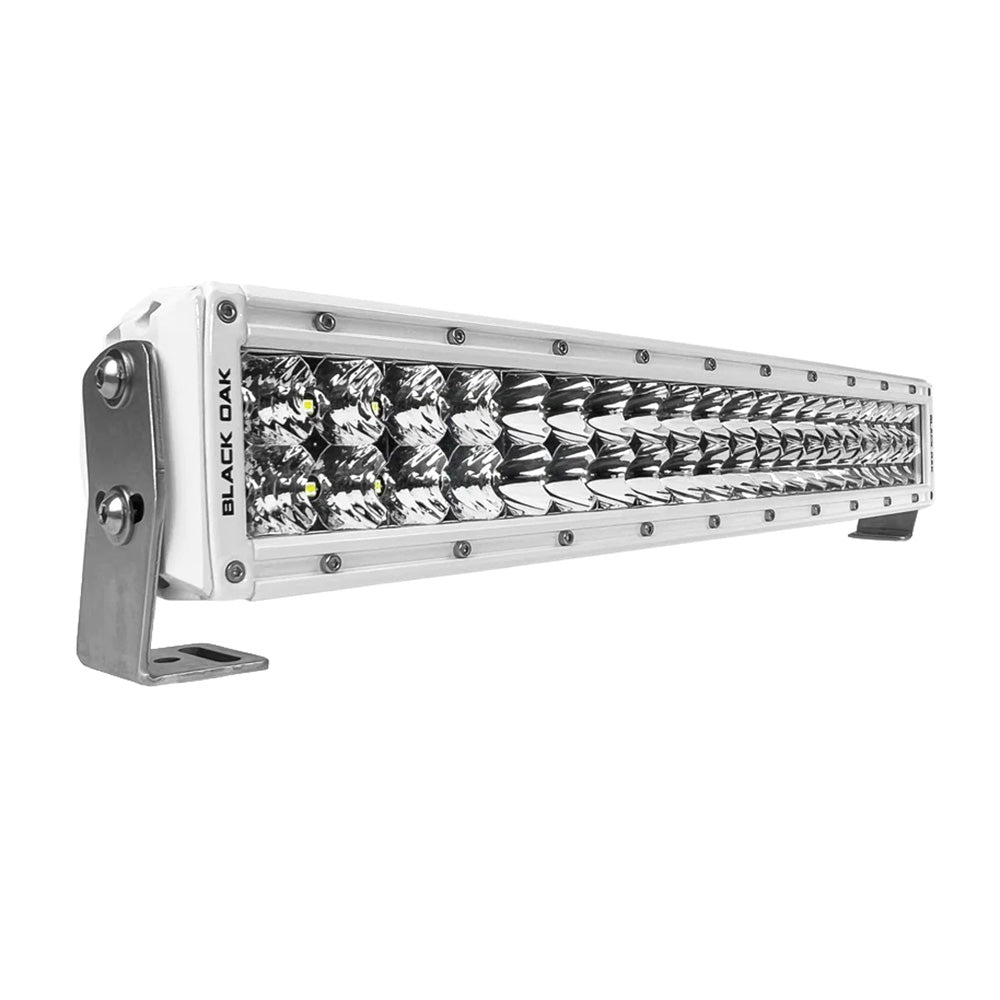 Black Oak LED, Black Oak Pro Series 3.0 Curved Double Row 20" LED Light Bar - Combo Optics - White Housing