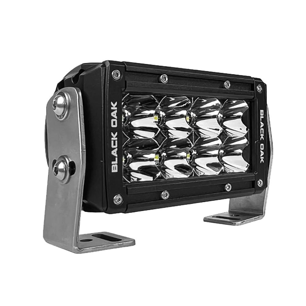 Black Oak LED, Black Oak Pro Series 3.0 Double Row 4" LED Light Bar - Spot Optics - Black Housing
