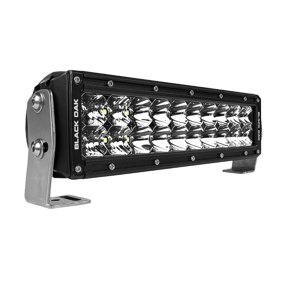 Black Oak LED, Black Oak Pro Series 3.0 Double Row 10" LED Light Bar - Combo Optics - Black Housing