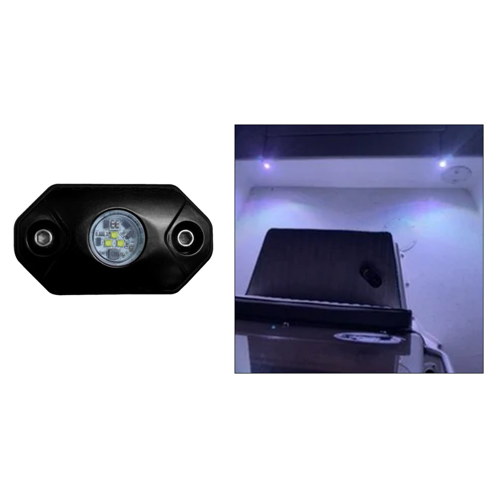 Black Oak LED, Black Oak Rock Accent Light - White - Black Housing