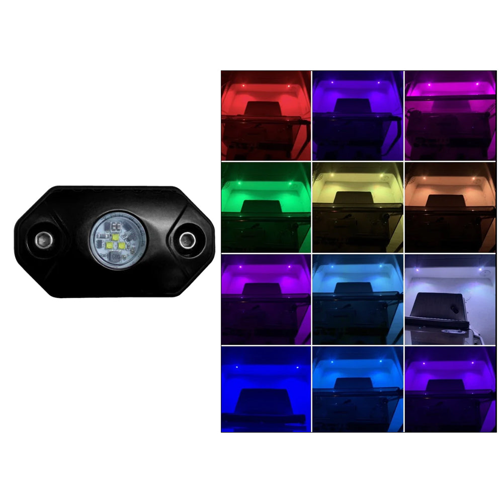 Black Oak LED, Black Oak Rock Accent Light - RGB - Black Housing