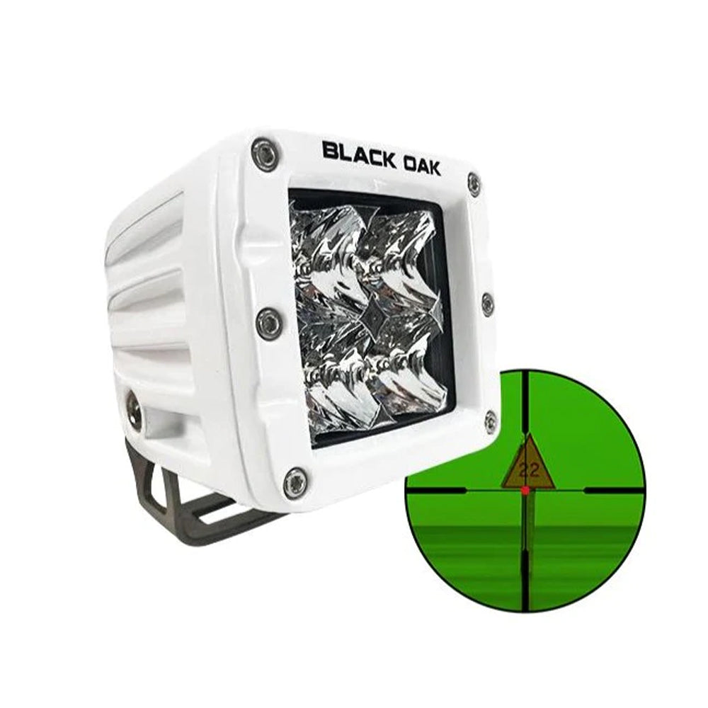 Black Oak LED, Black Oak Pro Series 3.0 2" 850nm Infrared Marine Pod Light - Flood Optics - White Housing