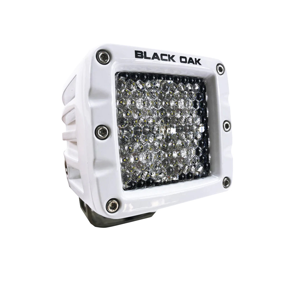 Black Oak LED, Black Oak 2" Marine LED Pod Light - Diffused Optics - White Housing - Pro Series 3.0