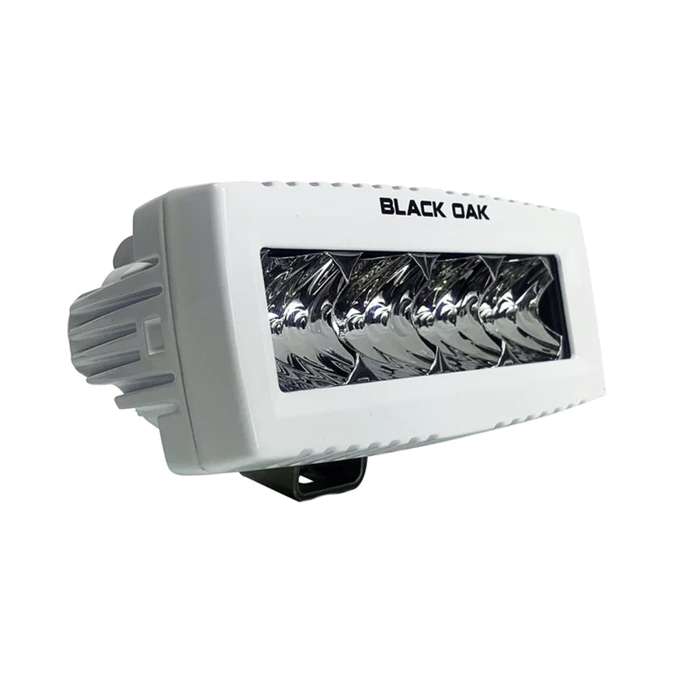 Black Oak LED, Black Oak 4" Marine Spreader Light - Flood Optics - White Housing - Pro Series 3.0
