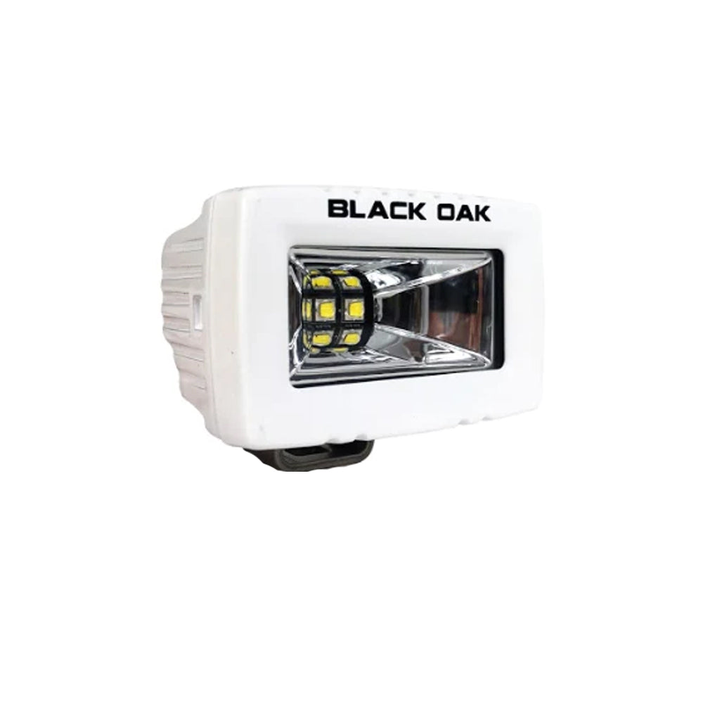 Black Oak LED, Black Oak 2" Marine Spreader Light - Scene Optics - White Housing - Pro Series 3.0
