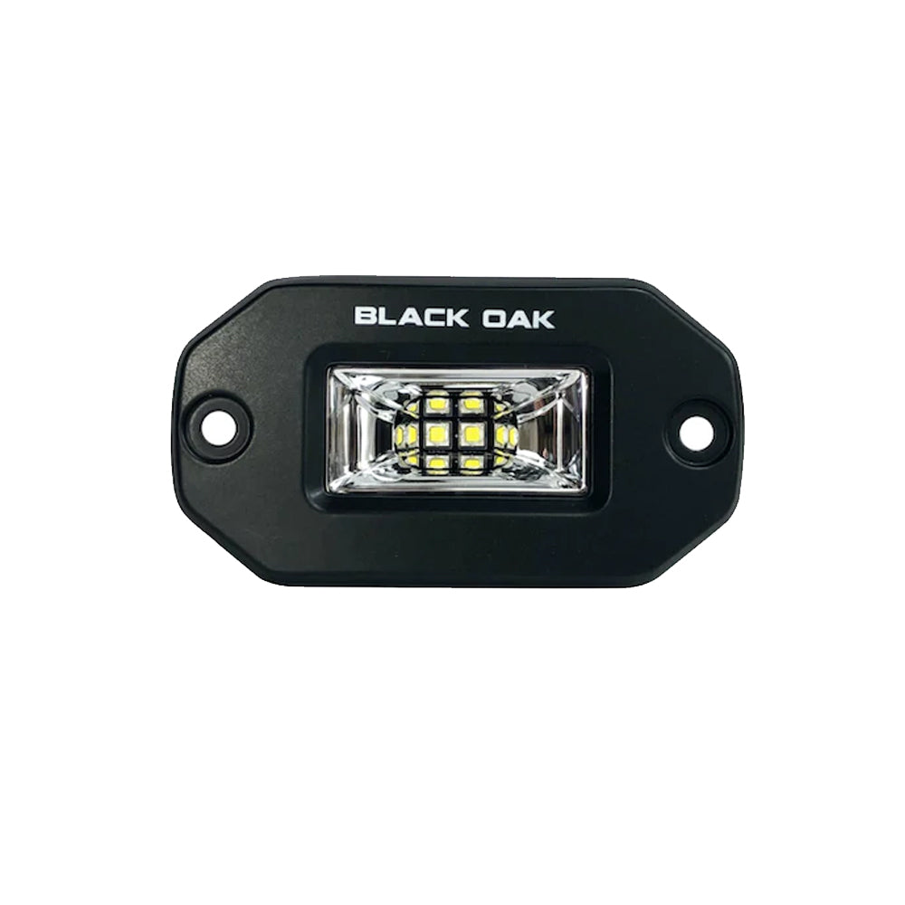 Black Oak LED, Black Oak 2" Marine Flush Mount Spreader Light - Black Housing - Pro Series 3.0