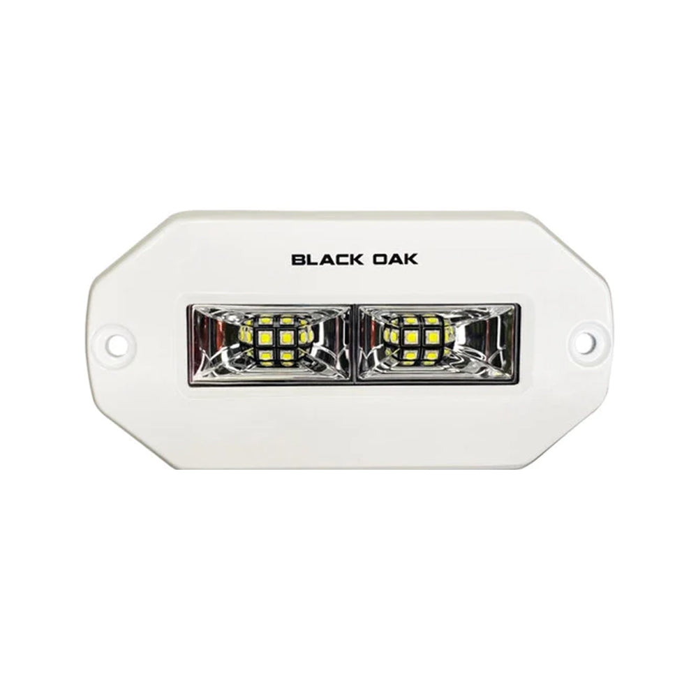 Black Oak LED, Black Oak 4" Marine Flush Mount Spreader Light - White Housing - Pro Series 3.0