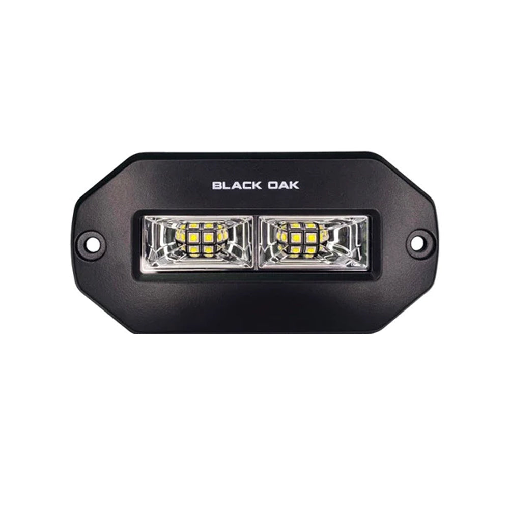 Black Oak LED, Black Oak 4" Marine Flush Mount Spreader Light - Black Housing - Pro Series 3.0