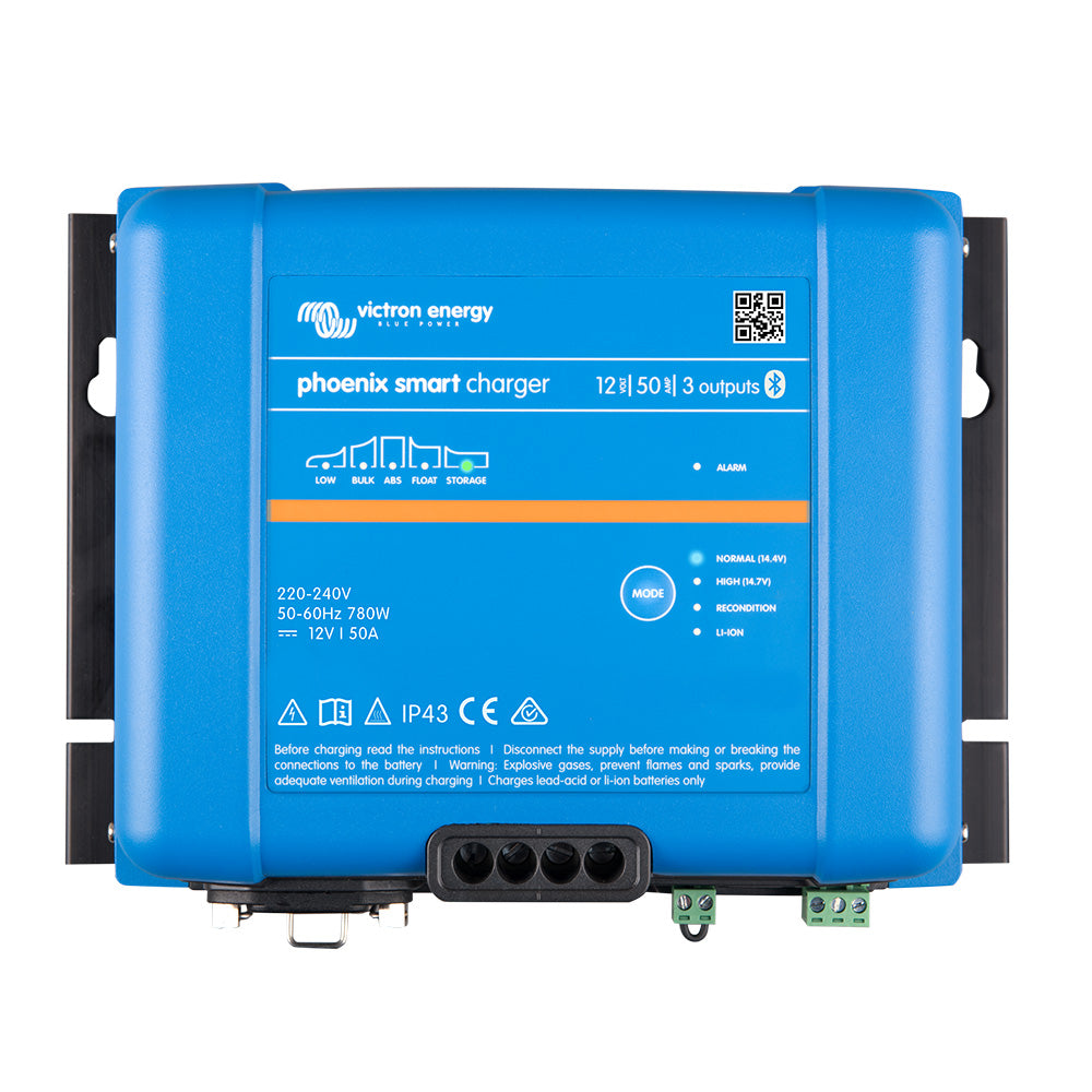 Victron Energy, Victron Phoenix Smart IP43 Charger 12/50 (3) 120-240VAC Requires 5-15P Mains Cord