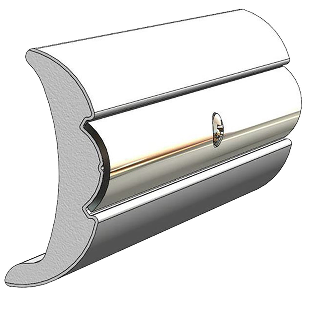 TACO Marine, TACO Rigid Vinyl Flex-Core Rub Rail 2" x 7/8" - Frosty White 60'