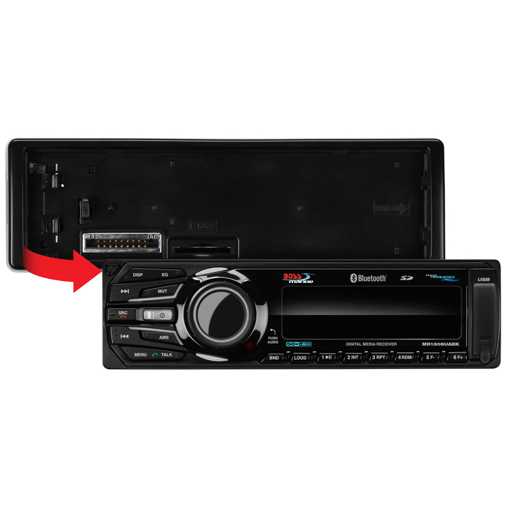 Boss Audio MR1308UABK Bluetooth® - Fully Marinized MP3-Compatible Digital Media Receiver w/USB & SD Memory Card Ports