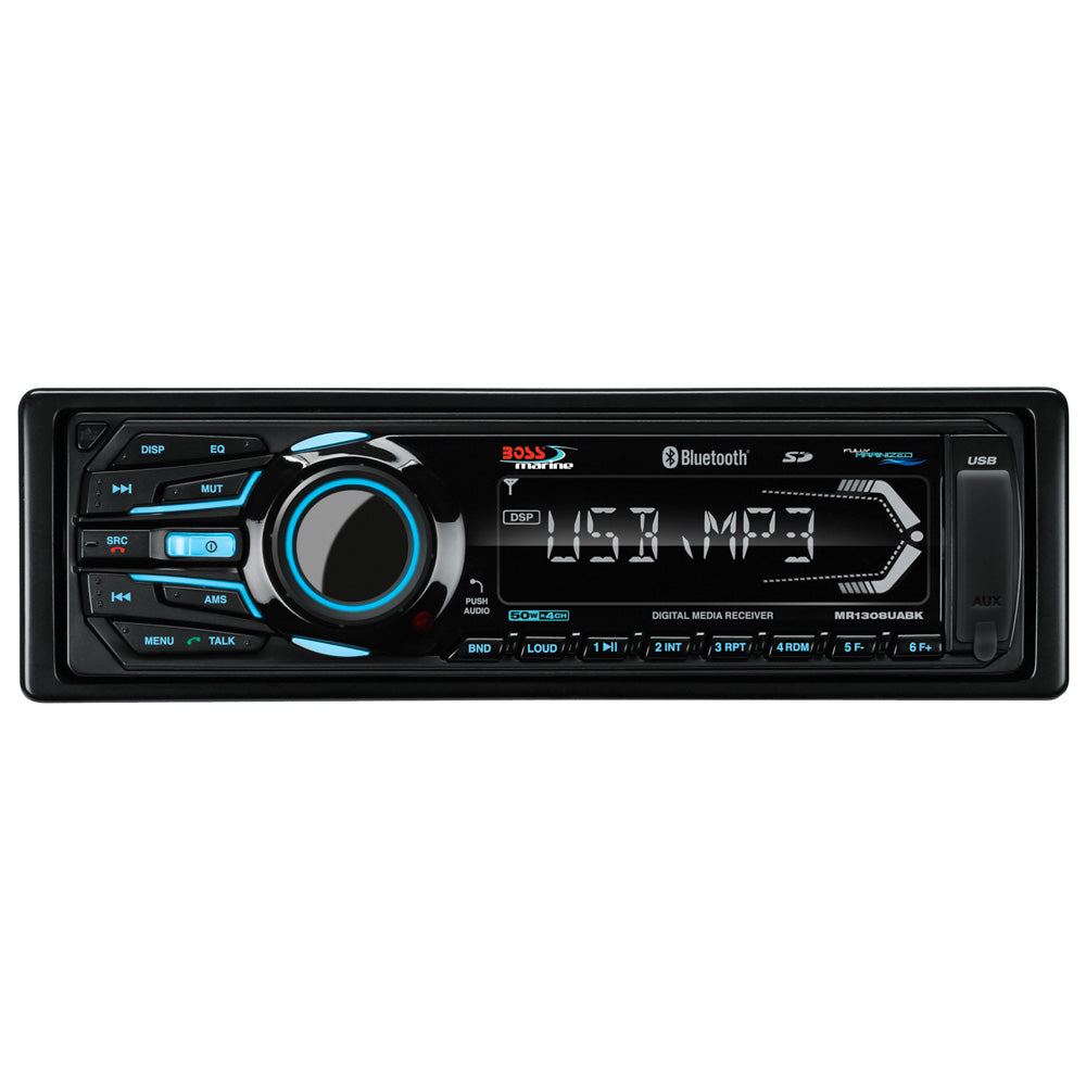 Boss Audio MR1308UABK Bluetooth® - Fully Marinized MP3-Compatible Digital Media Receiver w/USB & SD Memory Card Ports