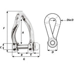 Wichard Marine, Wichard Self-Locking Twisted Shackle - 10mm Diameter - 13/32"