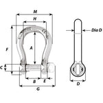 Wichard Marine, Wichard Not Self-Locking Bow Shackle - 20mm Diameter - 25/32"