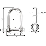 Wichard Marine, Wichard Self-Locking Large Opening Shackle - 10mm Diameter - 13/32"