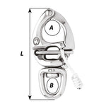 Wichard Marine, Wichard HR Quick Release Snap Shackle With Swivel Eye - 90mm Length - 3-35/64"