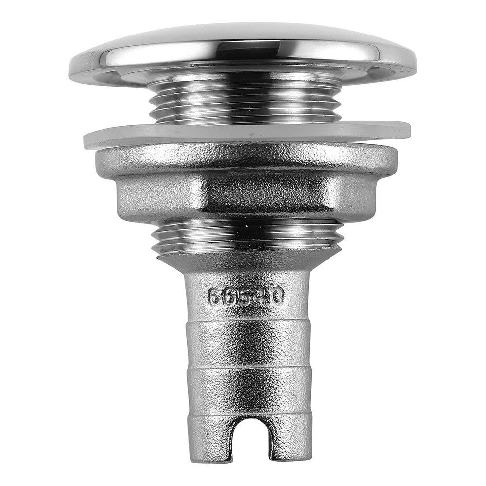 Attwood Marine, Attwood Stainless Steel Thru-Hull Short Straight Barbed - 3/4" Inner Diameter