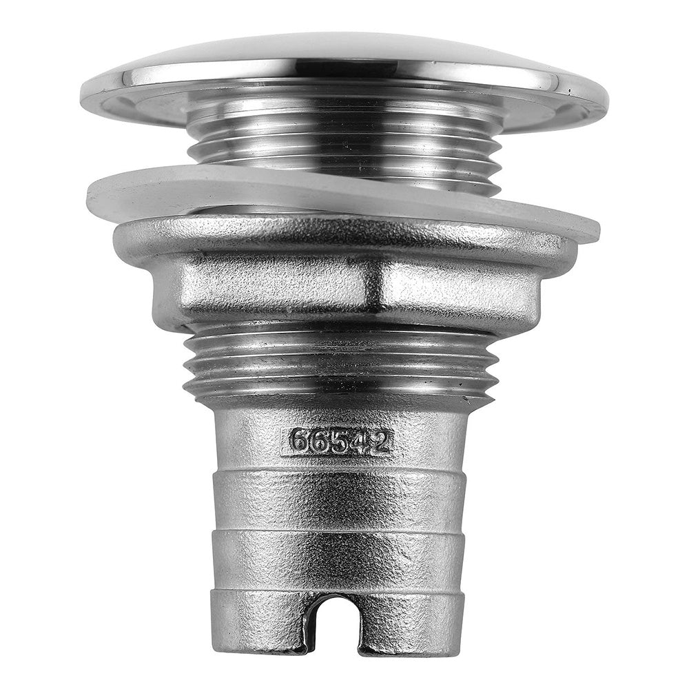 Attwood Marine, Attwood Stainless Steel Thru-Hull Short Straight Barbed - 1" Inner Diameter