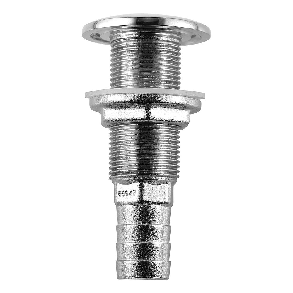 Attwood Marine, Attwood Stainless Steel Thru-Hull Standard Straight Barbed - 5/8" Inner Diameter