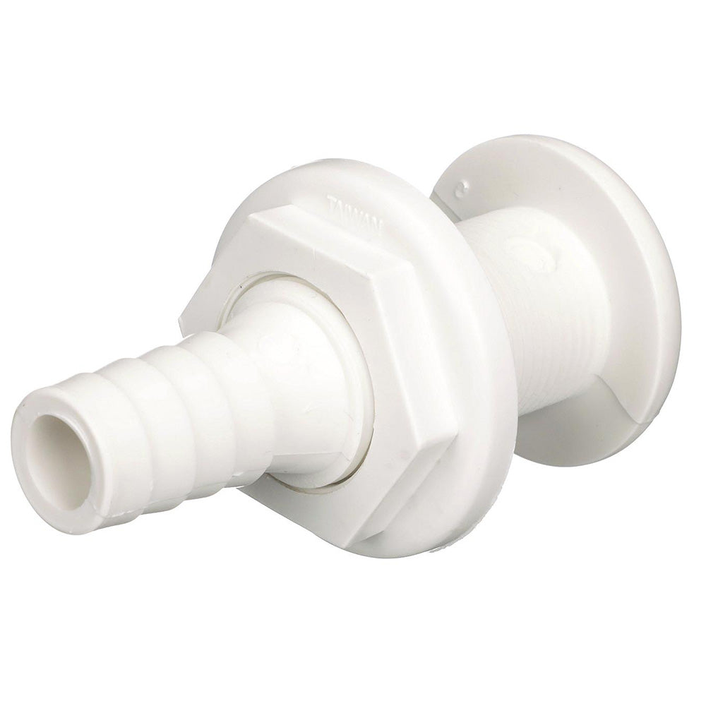 Attwood Marine, Attwood White Plastic Thru-Hull Fitting - 3/4" Inner Diameter