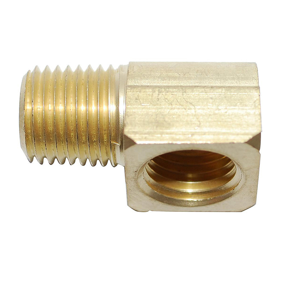 Attwood Marine, Attwood Universal 90 Degree Elbow - 1/4" NPT x 1/4" NPTF - Brass