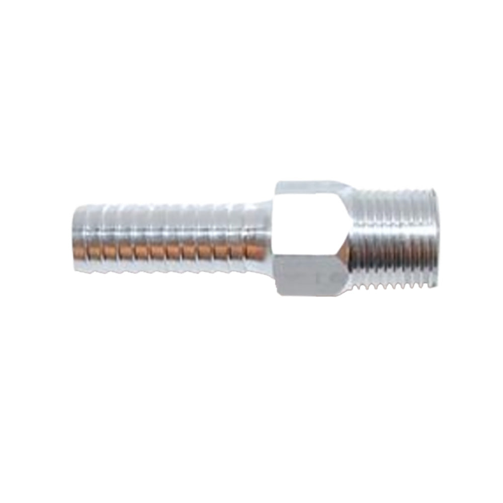 Attwood Marine, Attwood Universal Aluminum Fuel Hose Fitting - 3/8" NPT x 3/8" Barb