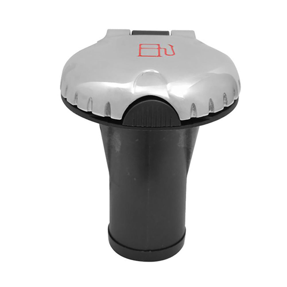 Attwood Marine, Attwood Deck Fill f/Carbon Canister System - Straight Body & Scalloped Chrome Cap