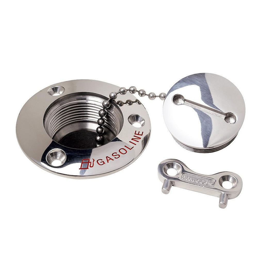Attwood Marine, Attwood Gasoline Deck Fill - 1-1/2" Stainless Steel Alloy