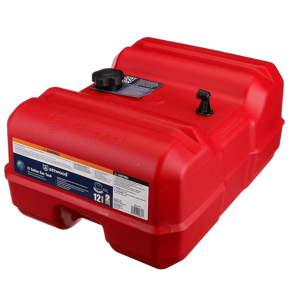Attwood Marine, Attwood Portable Low Profile Fuel Tank - 12 Gallon w/o Gauge