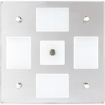 Sea-Dog Square LED Mirror Light w/On/Off Dimmer - White & Blue