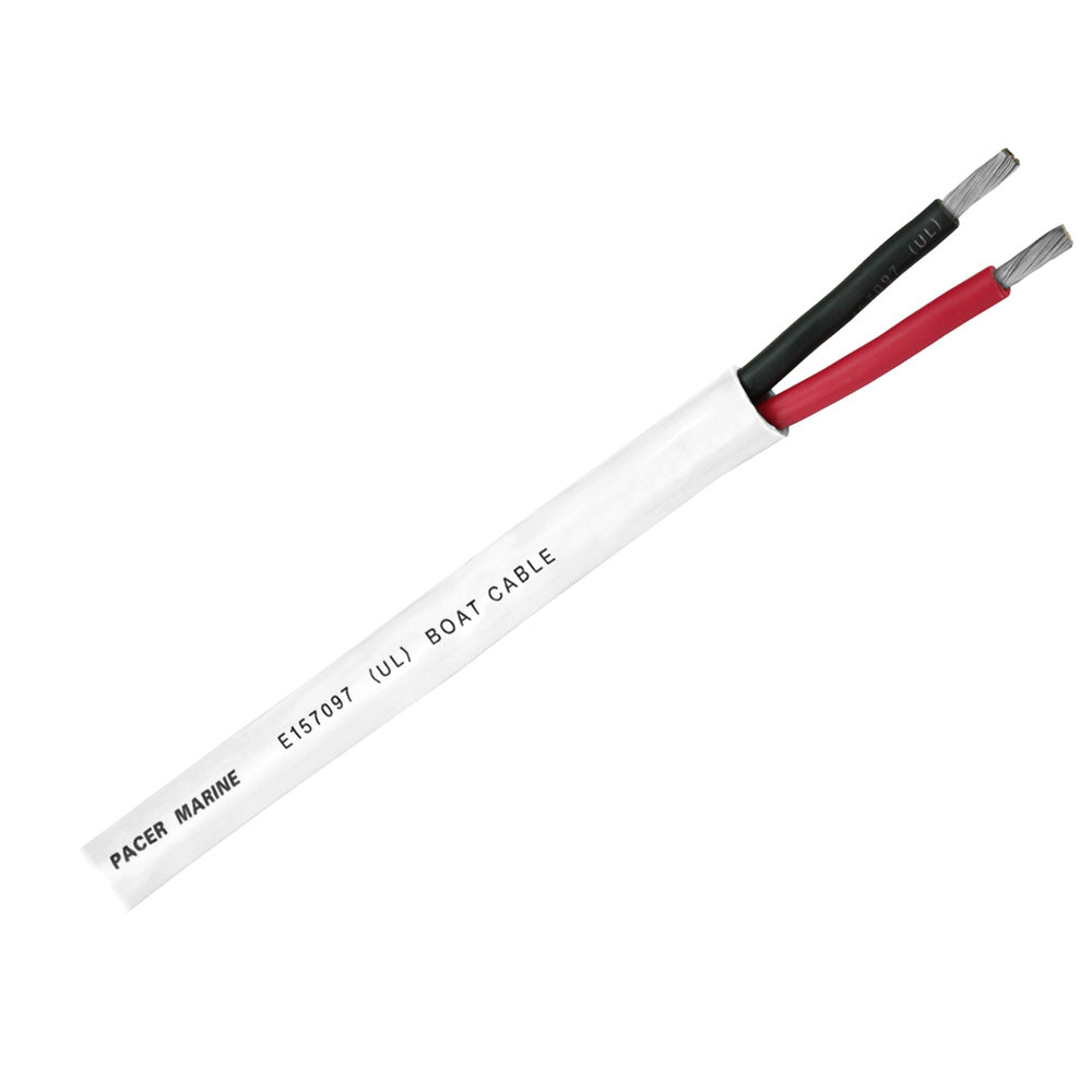 Pacer Duplex 2 Conductor Cable - 100' - 10/2 AWG - Round Cable - Red, Black
