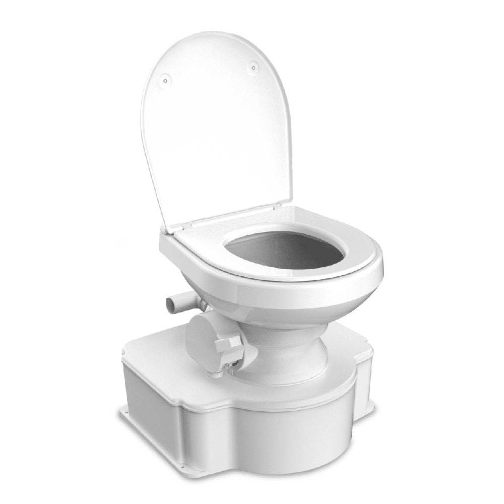 Dometic™ White M65 Marine Gravity Toilet - Standard Seat Size w/Foot Pedal