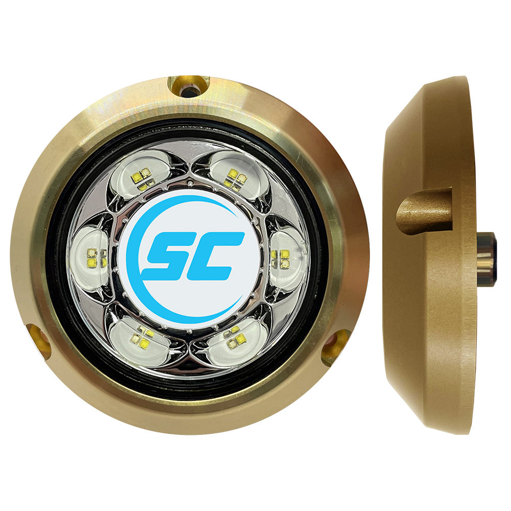 Shadow-Caster LED Lighting, Shadow-Caster SC3 Series Blue/White Bronze Surface Mount Underwater Light