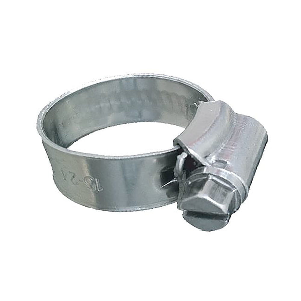 Trident Marine 316 SS Non-Perforated Worm Gear Hose Clamp - 3/8" Band - 5/8"–15/16" Clamping Range - 10-Pack - SAE Size