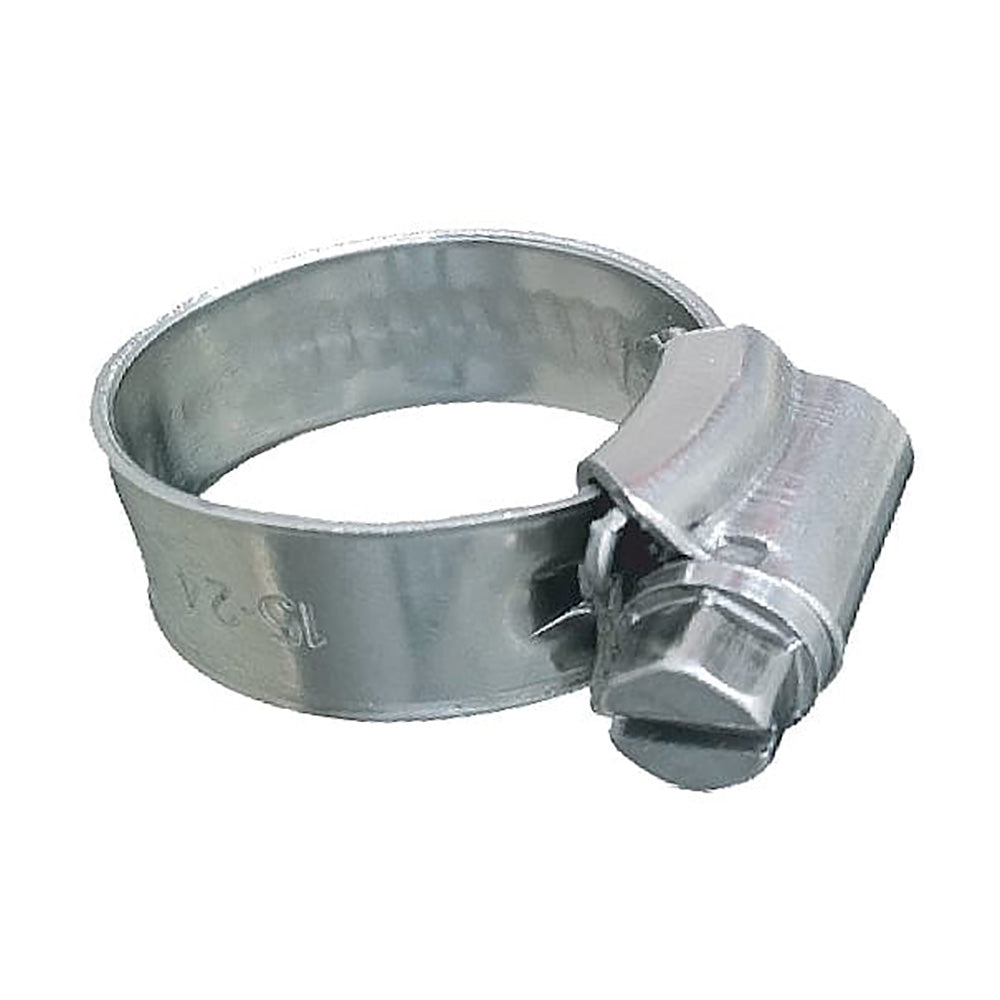 Trident Marine 316 SS Non-Perforated Worm Gear Hose Clamp - 3/8" Band - (5/16" – 9/16") Clamping Range - 10-Pack - SAE