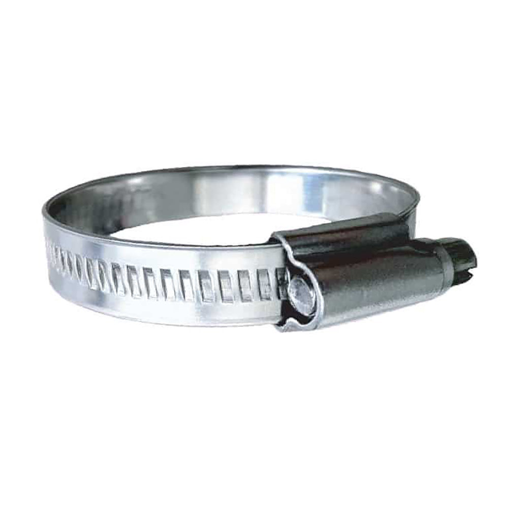 Trident Marine 316 SS Non-Perforated Worm Gear Hose Clamp - 15/32" Band - (1-1/16" – 1-1/2") Clamping Range - 10-Pack -