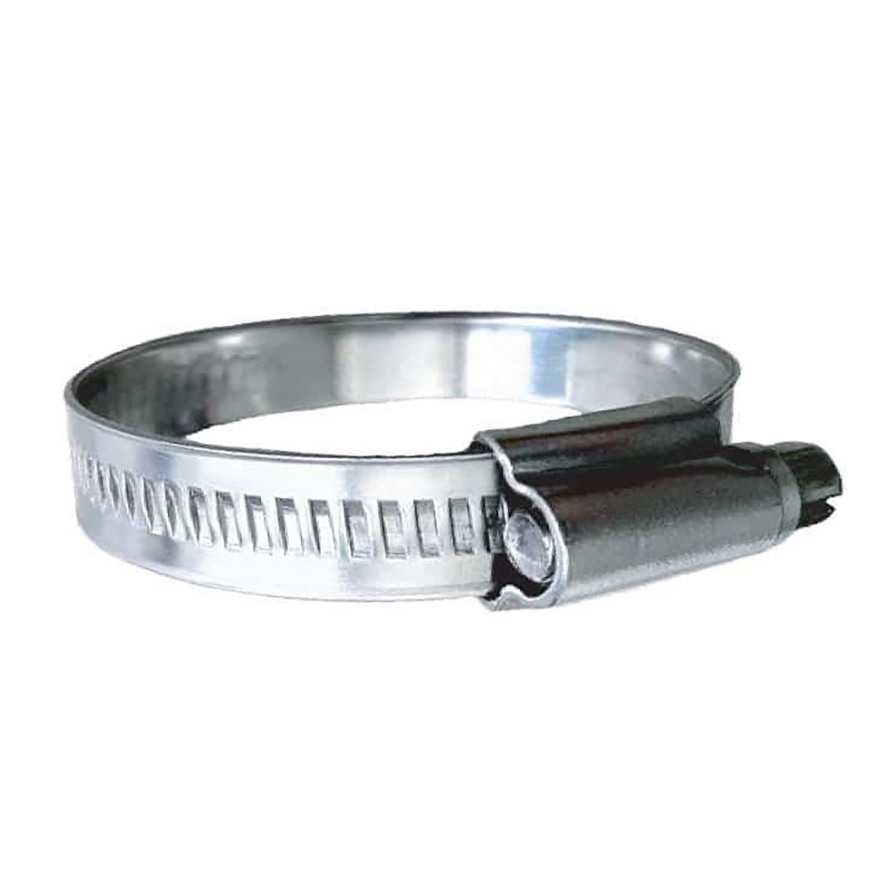 Trident Marine 316 SS Non-Perforated Worm Gear Hose Clamp - 15/32" Band - (1-3/4" – 2-1/4") Clamping Range - 10-Pack -