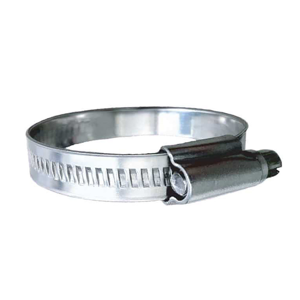 Trident Marine 316 SS Non-Perforated Worm Gear Hose Clamp - 15/32" Band - (1-1/4" – 1-3/4") Clamping Range - 10-Pack -