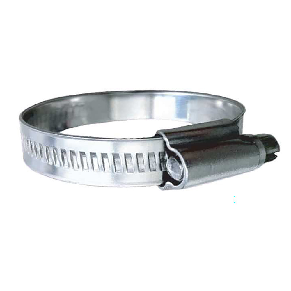 Trident Marine 316 SS Non-Perforated Worm Gear Hose Clamp - 15/32" Band - (1-1/2" - 2") Clamping Range - 10-Pack - SAE Size 2