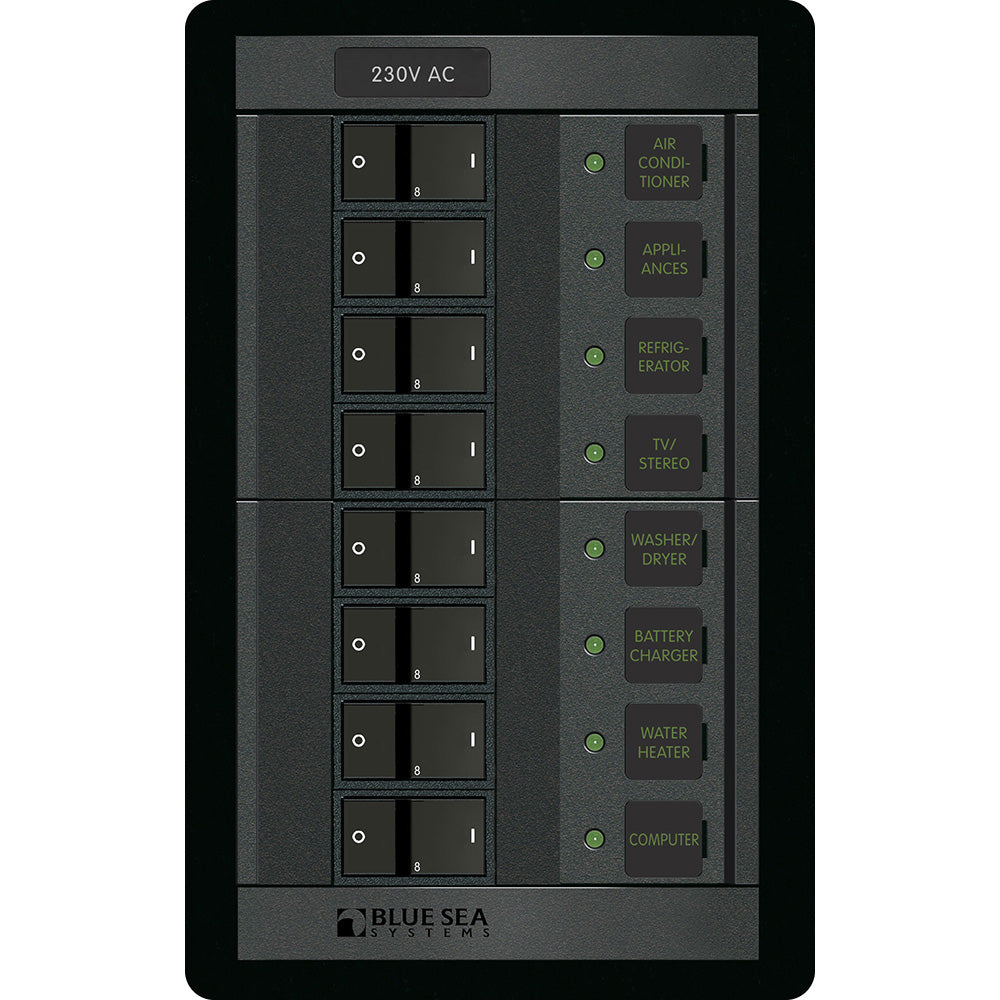 Blue Sea Systems, Blue Sea 230 Volt AC 8 Position 360 Panel