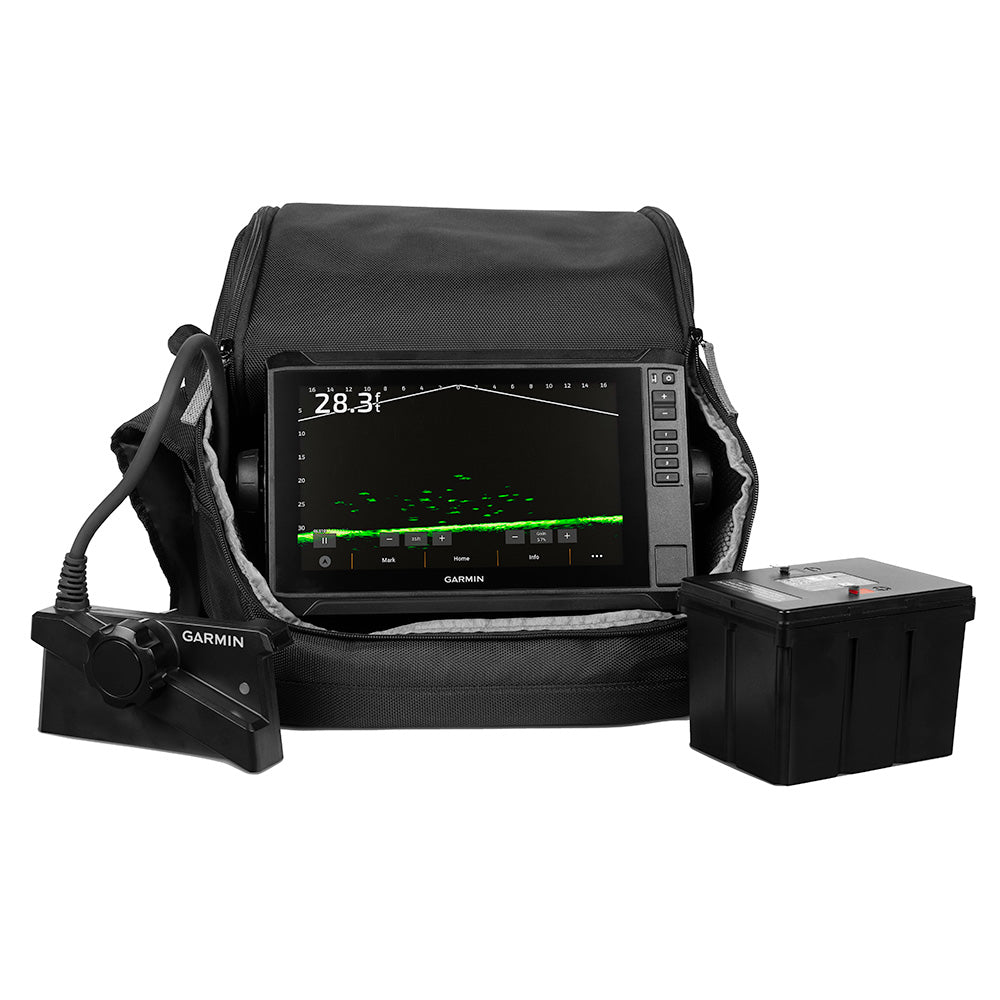 Garmin ECHOMAP™ UHD2 93SV LiveScope™ Plus Ice Fishing Bundle LI w/ECHOMAP™ UHD2 93sv, LiveScope Plus System